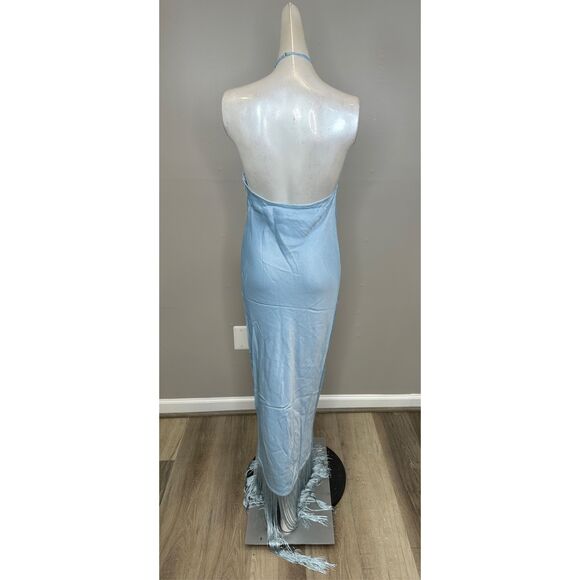 NWT CAMILA COELHO PAYTON MAXI DRESS DUSTY BLUE SIZE S $278 - Picture 5 of 8